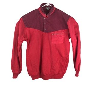 RIVA Vintage 80s 90s Polo Sweatshirt Mens Large Collared Pocket Stripe Stranger